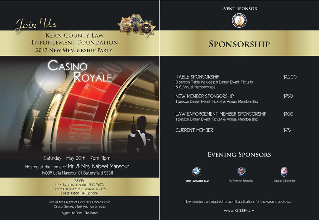 Casino Royale event flyer